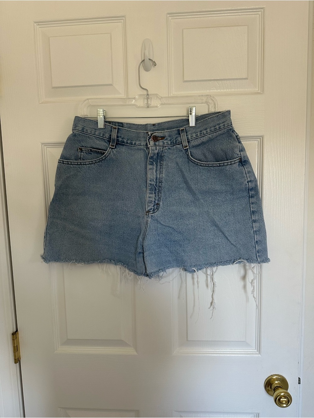Riders by Lee Raw-Hem Light Blue Denim Shorts